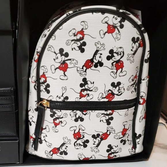 Mickey Mouse Mini Backpack Purse w/ Card Holder & Key Chain Gift Set - Picture 2 of 16